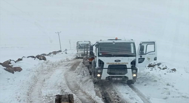 Şanlıurfa’da kardan kapanan 67 mahallenin yolunu açma çalışmaları sürüyor