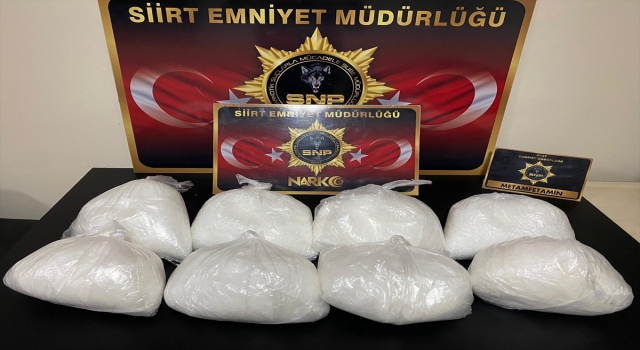 Siirt’te otomobilde 8 kilogram metamfetamin ele geçirildi