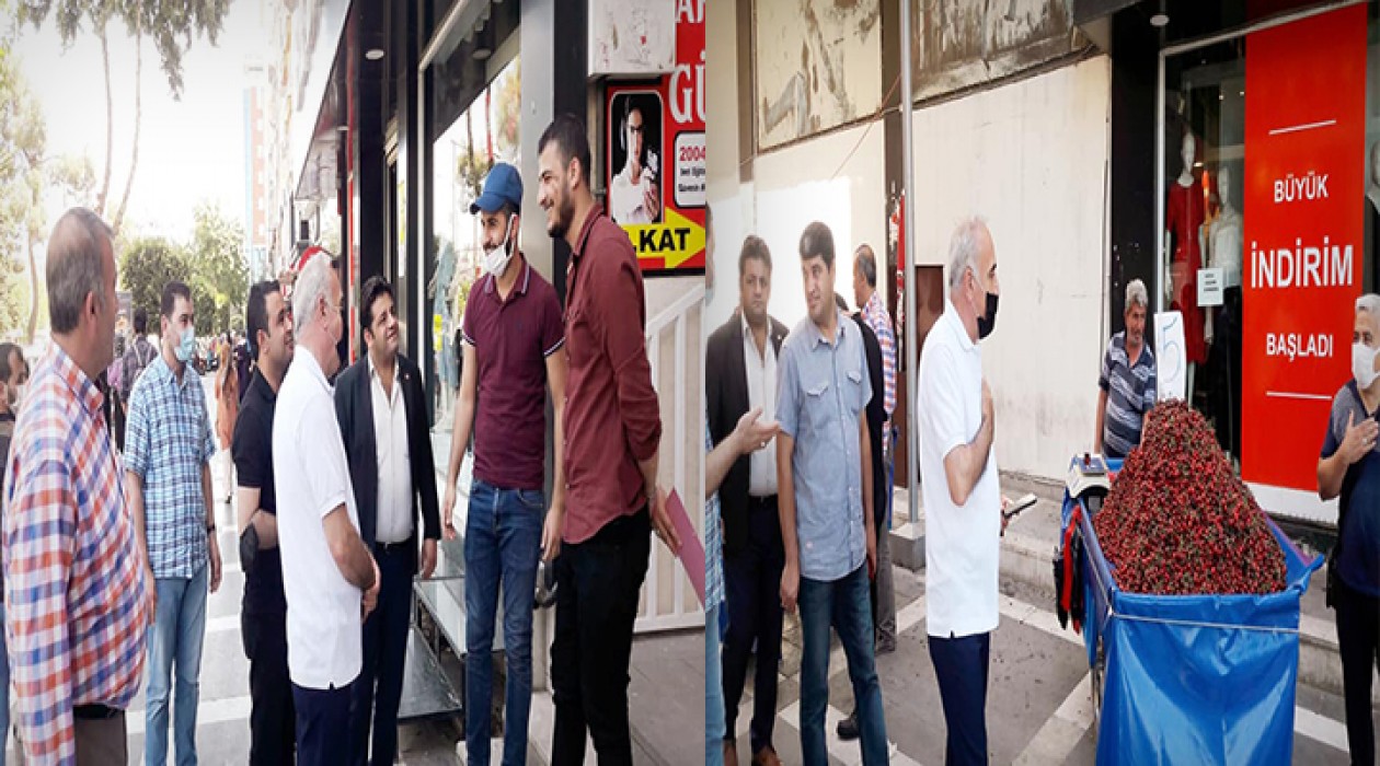 Aydınlık esnafların sıkıntılarını dinledi
