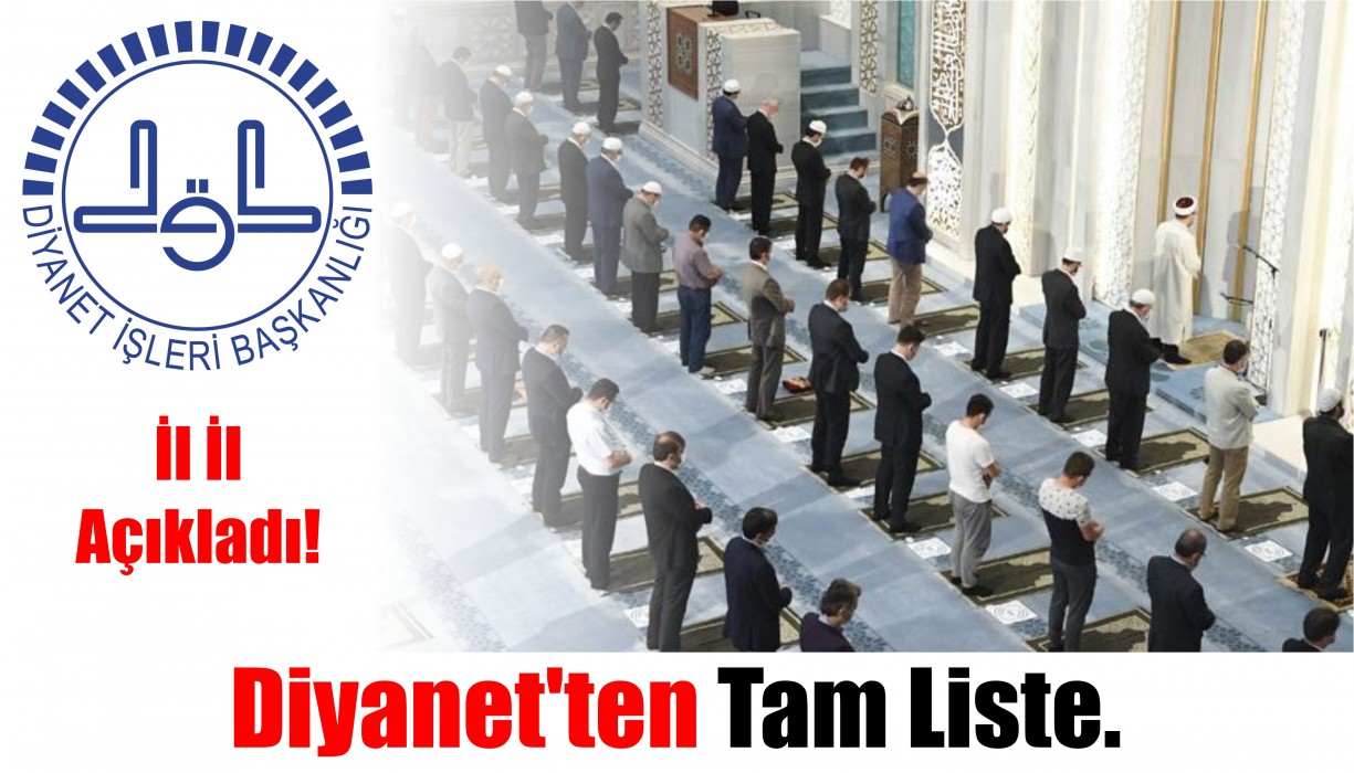 Kurban Bayramı namaz saatleri – 2021