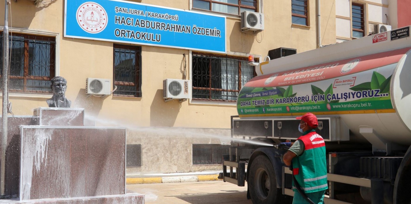 Karaköprü’de okullarda kapsamlı temizlik