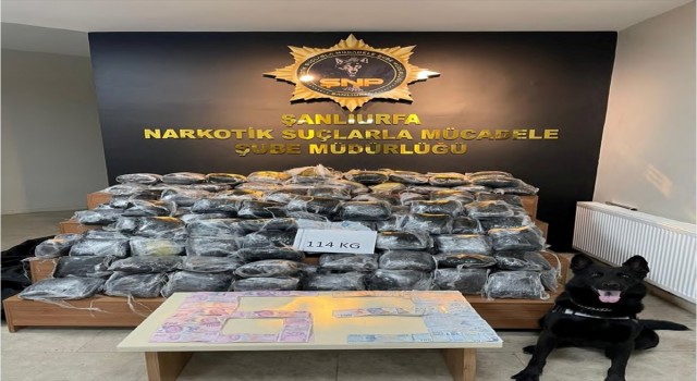 Şanlıurfa'da mısır yüklü kamyonda 119 kilo 460 gram uyuşturucu ele geçirildi