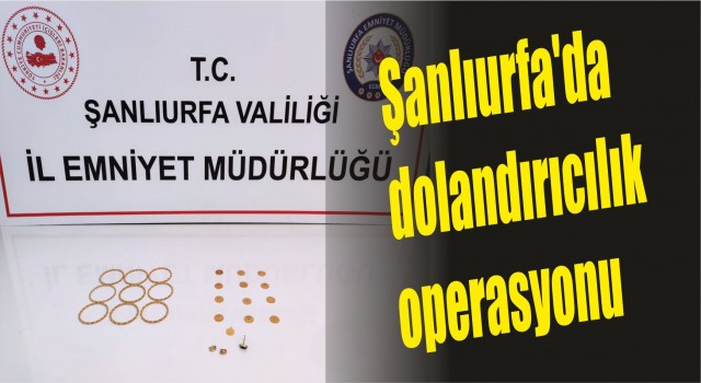 Urfa'da dolandırıcılık operasyonu