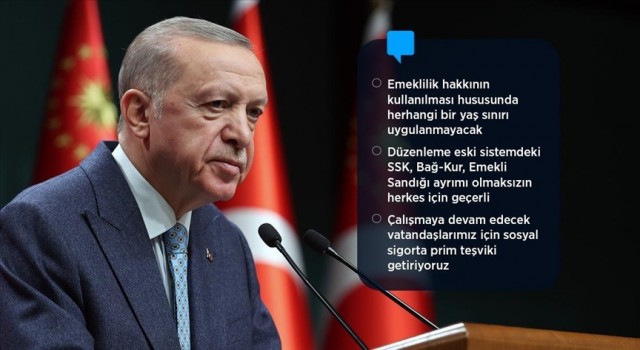 Cumhurbaşkanı Erdoğan EYT düzenlemesini açıkladı