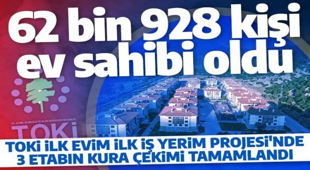 'İlk Evim, İlk İş Yerim' projesinde ilk 3 etabın kuraları 30 ilde tamamlandı