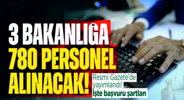 Kamu personeli alım ilanları Resmi Gazete'de