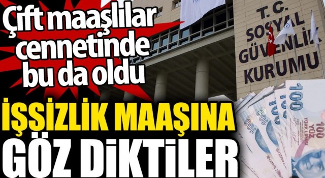 Çift maaşlılar cennetinde bu da oldu. İşsizlik maaşına göz diktiler