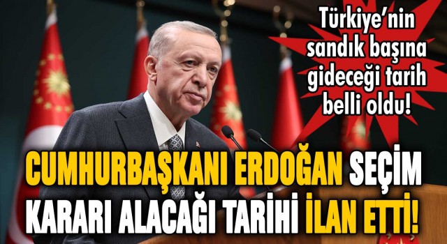 Cumhurbaşkanı Erdoğan seçim kararını açıkladı