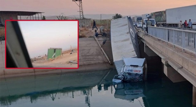 Urfa’da kaza yapan tır sulama kanalına düştü