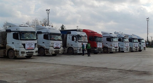 Şanlıurfa’dan Suriye’ye 8 tır insani yardım malzemesi yola çıktı