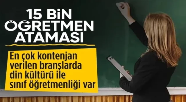 MEB, 15 Bin Sözleşmeli Öğretmen Ataması İçin Kontenjanları Duyurdu
