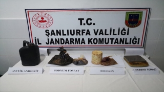 Şanlıurfa’da uyuşturucu yapımında kullanılan malzemeler ele geçirildi