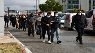 Gaziantep merkezli fuhuş operasyonunda yakalanan 11 zanlı adliyede