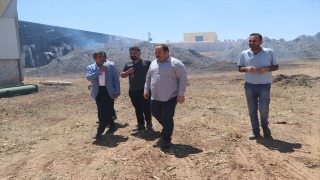 Viranşehir Belediye Başkanı Ekinci yangın çıkan biyokütle enerji santralini ziyaret etti