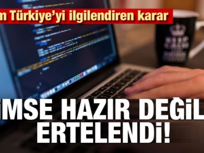 Tüm Türkiye'yi ilgilendiren karar!