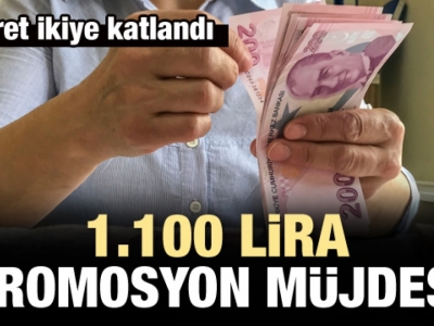Emekliye 1.100 lira promosyon müjdesi