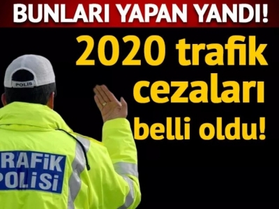 2020'nin trafik cezaları belli oldu