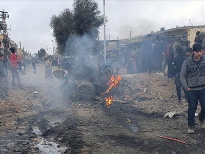 Tel Abyad'da teröristler bombalı araç patlattı