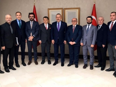Küresel Gazeteciler Çavuşoğlu'nu ziyaret etti