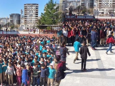 Karaköprü Ortaokulu’nda afet tatbikatı