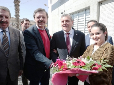 TOBB Başkanı, Büyükşehir Belediyesini ziyaret etti