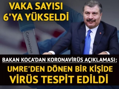 Umre'den dönen bir kişide koronavirüs tespit edildi