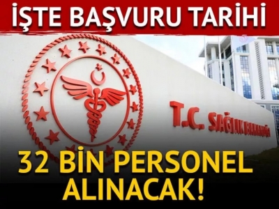 32 bin sağlık personeli alınacak!
