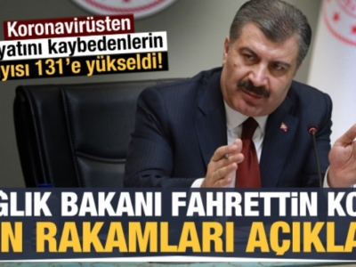 Türkiye'de can kaybı 131'e çıktı