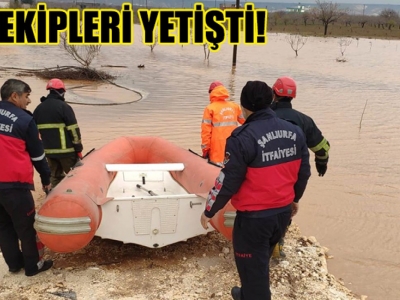 Şanlıurfa’da sel! Mahsur kaldılar!