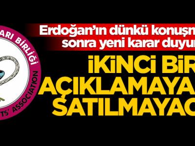 İkinci açıklamaya kadar satılmayacak