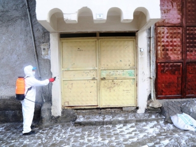 Eyyübiye'de dezenfekte çalışmaları sürüyor