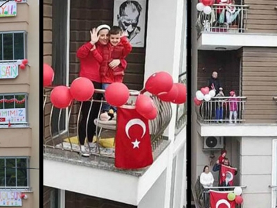 Şanlıurfa'da 23 Nisan'ı evde kutladılar
