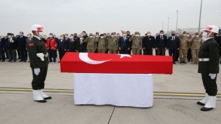 Şehit Binbaşı Mete Yıldırım naaşı, Ankara'ya uğurlandı