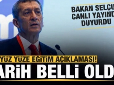 Milli Eğitim Bakanı Selçuk'tan son dakika yüz yüze eğitim duyurusu!