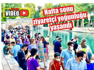 Urfa'da Balıklıgöl'e ziyaretçi akını VİDEO