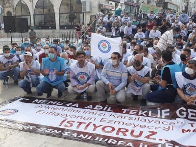 Şanlıurfa’da Memur-Sen’den ‘zam teklifi’ protestosu