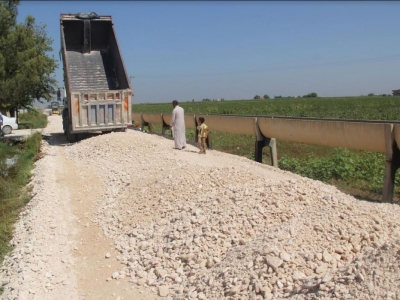 Eyyübiye Beldiyesi yol yapımı çalışmaları aralıksız devam ediyor