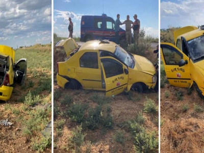 Urfa’da Ticari Taksi Tarlaya Uçtu: Yaralılar Var