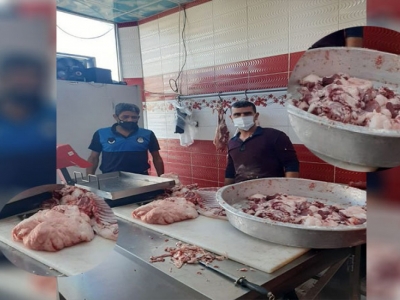 Zabıta Ekipleri Kasaplar Çarşısını Demetledi