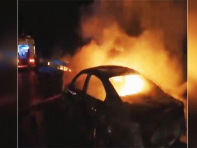 Urfa’da Seyir Halindeki Otomobil Yandı