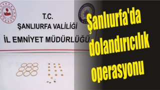 Urfa'da dolandırıcılık operasyonu