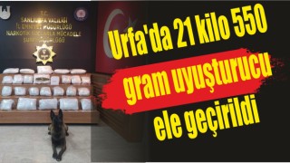 Urfa'da 21 kilo 550 gram uyuşturucu ele geçirildi