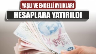 Yaşlı ve engelli aylıkları hesaplara yatırıldı