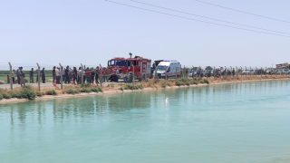 Urfa'da Bir Otomobil Sulama Kanalına Uçtu