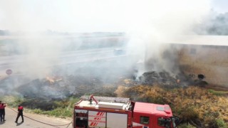 Akçakale yolu üzerinde fabrikada yangın çıktı