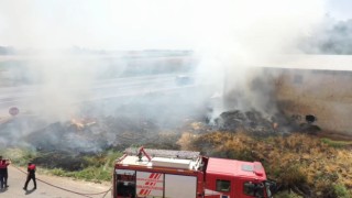 Akçakale yolu üzerinde fabrikada yangın çıktı