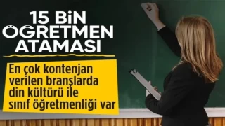 MEB, 15 Bin Sözleşmeli Öğretmen Ataması İçin Kontenjanları Duyurdu